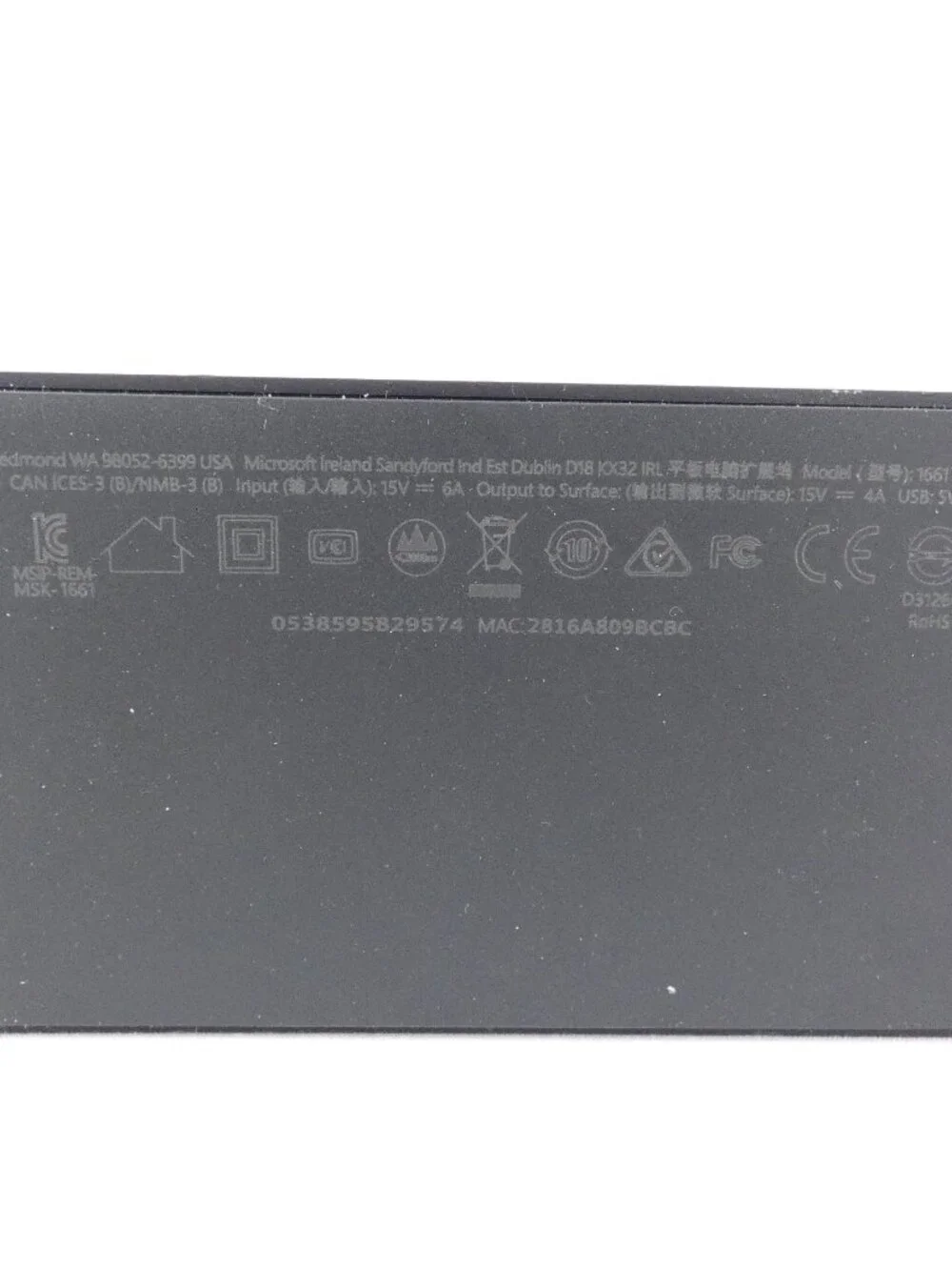 Microsoft Surface Dock Model 1661 Docking Station with Power Supply
